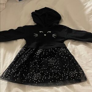 Carter's Black cat Toddler Hoodie Dress